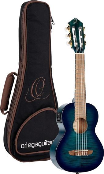 Ortega Mini Travel Series 17" Elektro Guitalele (Blue Fade Maun)