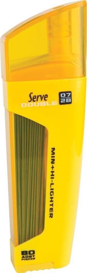 Serve Double 0.7 mm Sarı - Min & Fosforlu Kalem