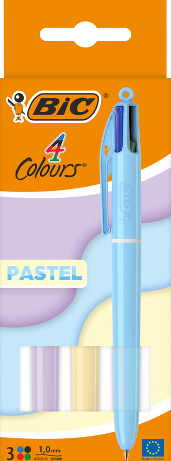 Bic 4 Colour Pastel 4 Renkli 3'lü Tükenmez Kalem Seti Pastel