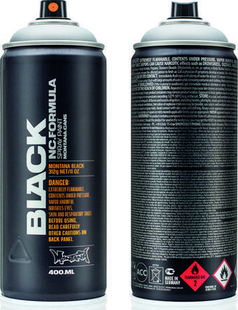 Montana Black Sprey Boya 400ml Outline Silver BLK OUT. SLV.