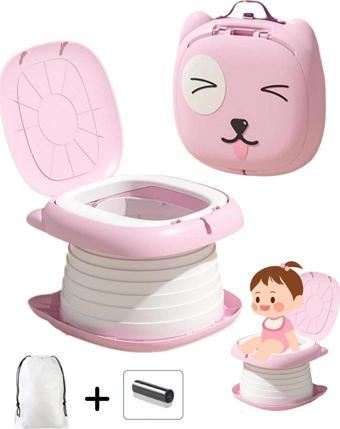 MooieBaby's Cat Potty Katlanabilir Çocuk Tuvaleti, Çok Fonksiyonlu Taşınabilir Alıştırma Lazımlığı, Carry Potty