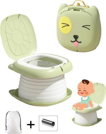 MooieBaby's Cat Potty Katlanabilir Çocuk Tuvaleti, Çok Fonksiyonlu Taşınabilir Alıştırma Lazımlığı, Carry Potty