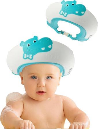 MooieBaby's Hippo Banyo Şapkası , Slikon Çocuk Duş Tacı , Sevimli Hipopotam , Ayarlanabilir Tasarım, 6ay-9yaş