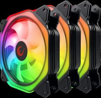 Rampage COOLWIND F1 3x12CM ARGB Fan Kontrolcü Hub+ Kumandalı Siyah Kasa Fan Kiti