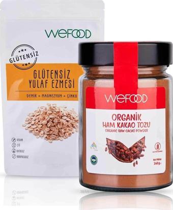 Wefood Glütensiz Yulaf Ezmesi 300 Gr + Ham Kakao Tozu 140 Gr