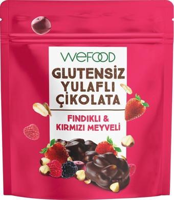 Wefood Glutensiz Yulaflı Çikolata Fındıklı & Kırmızı Meyveli 40 Gr