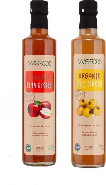 Wefood Organik Alıç Sirkesi 500 Ml + Organik Elma Sirkesi 500 Ml