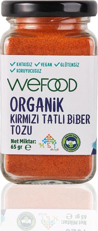 Wefood Organik Kırmızı Tatlı Biber Tozu 65 Gr