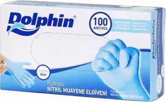 Pudrasız Nitril Mavi (S) Medium Beden Muayene Eldiveni (100 Lü Paket)