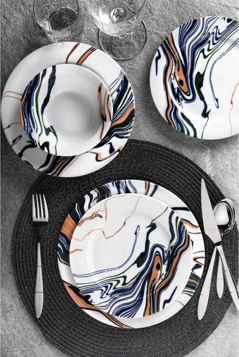 Porland Sepya 24 Parça 6 Kişilik Yemek Takımı