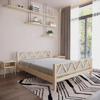 Renazzo Mobilya Milena Model Doğal Çam Ahşap Karyola 90x190 cm