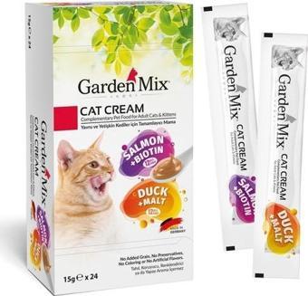 Garden Mix Somonlu ve Ördekli Krema Kedi Ödül Maması 15gr (24'lü)