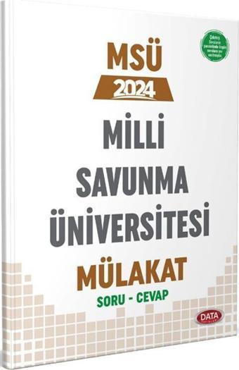 2024 MSÜ Milli Savunma Üniversitesi Mülakat Soru Cevap Data Yayınları - Data Yayınları