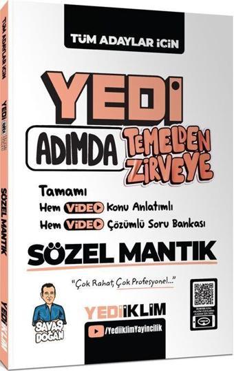 Yedi Adımda Temelden Zirveye Sözel Mantık Video Konu Anlatımlı Video Çözümlü Soru Bankası Yediiklim - Yediiklim Yayınları