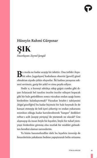 Şık - Hüseyin Rahmi Gürpınar - Turkuvaz Kitap