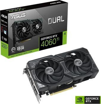 ASUS GEFORCE RTX4060Tİ DUAL O8G V2 8GB GDDR6 128 BİT EKRAN KARTI DUAL-RTX4060TI-O8G-V2-BULK 90YV0J47-M0NB00