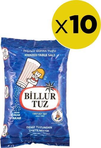 Billur Tuz Iyotlu 750 gr x 10 Adet 