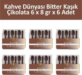 Kahve Dünyası Bitter Kaşık Çikolata 6 x 8 gr x 6 Adet