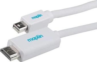 Mini Displaypot To HDMI Kablo 3 Metre Beyaz