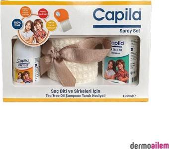 Capila Bit Spreyi 100 ML + Bit Şampuanı 200 ML Metal Tarak ve Havlu Hediyeli 