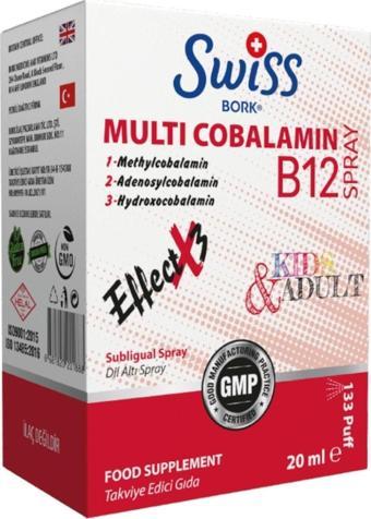 Swiss Bork Bork Natural Multıcobalamin B12 Vitamini 20 ml Spray