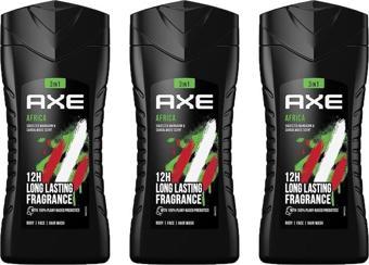 Axe Africa 3in1 Erkek Duş Jeli 250ML X3 Adet 3lü Set