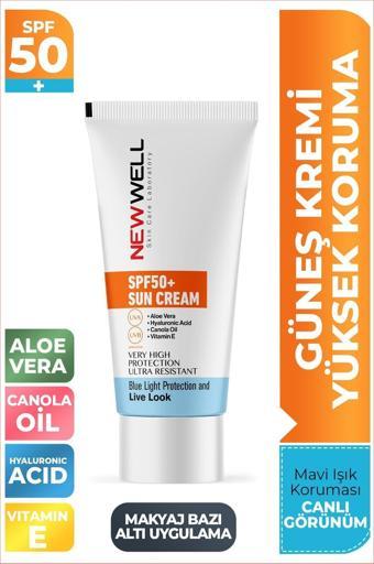 New Well Güneş Kremi Yüksek Koruma Spf 50 + Aloe Vera