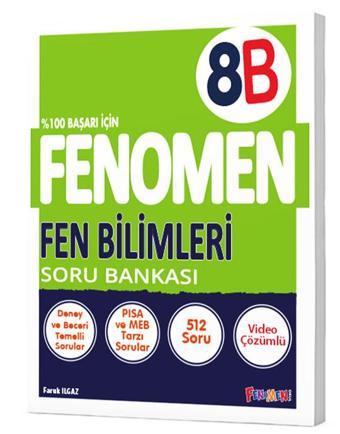 Fenomen Okul 2024 8. Sınıf Fen Bilimleri Soru Bankası B İleri Düzey