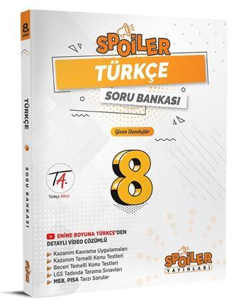 Spoiler 2024 8. Sınıf Lgs Türkçe Soru Bankası - Spoiler Yayınları