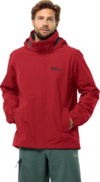 Jack Wolfskin 1111142 Stormy Point 2L Jkt M Kırmızı Erkek Mont