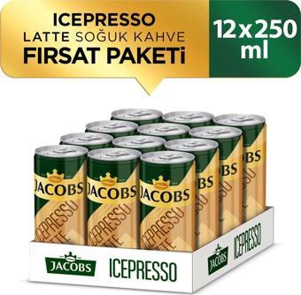 JACOBS ICEPRESSO LATTE SOĞUK KAHVE 250 ML x 12