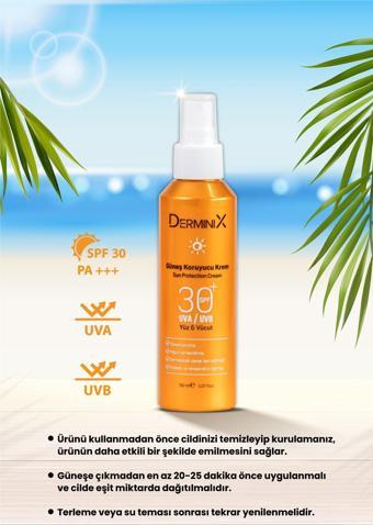 Derminix Leke Karşıtı Güneş Koruyucu Krem - 30 Spf Yüz ve Vücut Güneş Kremi