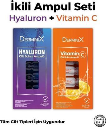 Derminix Vitamin C ve Hyaluron Cilt Bakım Ampulu 12'li