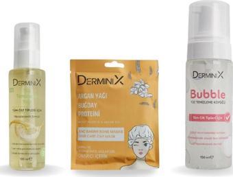 Derminix Yüz Temizleme Yağı/ Saç Maskesi/Yüz Temizleme Köpüğü