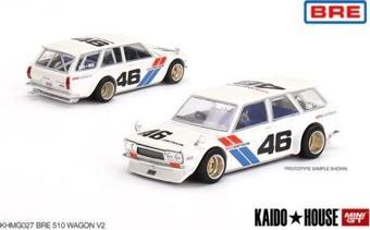 Mini GT Kaido House Kaido GT Datsun 510 Wagon BRE Version 2 White Limited Edition - 027