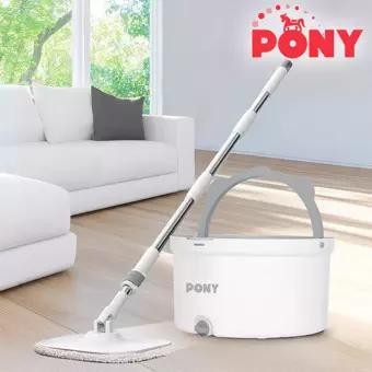 PONY BEYAZ TEMİZ & KİRLİ SUYU AYIRMA ÖZELLİĞİ OTOMATİK TEMİZLİK SETİ MOP PASPAS