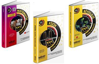Miray 2024 Tyt Matematik + Fizik + Biyoloji Soru Bankası Seti 3 Kitap - Miray Yayınları