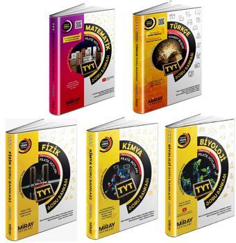 Miray 2024 Tyt Matematik + Türkçe + Fizik + Kimya + Biyoloji Soru Seti 5 Kitap - Miray Yayınları