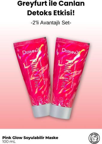 Derminix 2'li Set Pink Glow Greyfurt Özlü Detoks Etkili Soyulabilir Maske