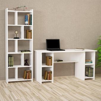 Kalender Dekor Avel - Twins Snow 145 Cm Çalışma Masası Takımı Avts01 Beyaz