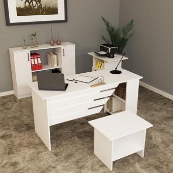Kalender Dekor Steen - 1 - 2 - 3 - 4 Ofis Büro Masası Takımı Beyaz
