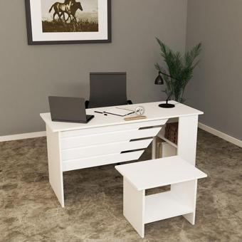 Kalender Dekor Steen - 1 - 2 Ofis Büro Masası Takımı Beyaz
