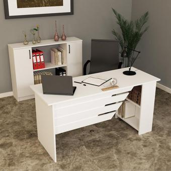 Kalender Dekor Steen - 1 - 4 Ofis Büro Masası Takımı Beyaz