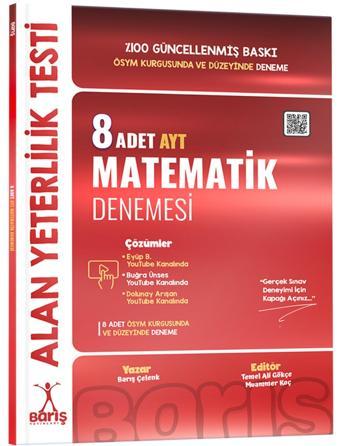 Barış Yayınları 2024 Ayt 8 Li Matematik Denemesi - Barış Çelenk