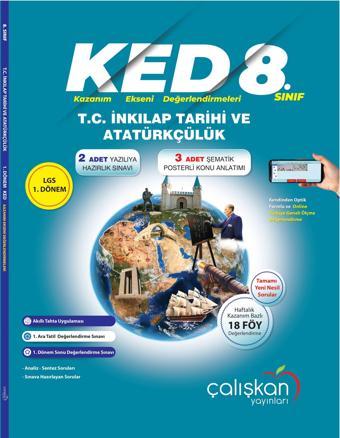 Çalışkan 8. Sınıf Lgs 1. Dönem İnkılap Tarihi Kazanım Ekseni Deneme 2023 - Çalışkan Yayınları