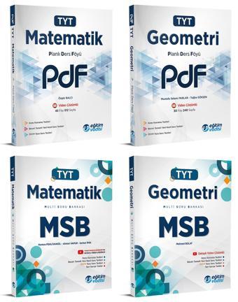 Eğitim Vadisi 2024 Tyt Matematik + Geometri Pdf + Msb Seti 4 Kitap - Eğitim Vadisi