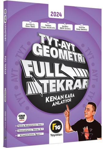 F10 Yayınları 2024 Tyt Ayt Kenan Kara Geometri Full Tekrar Video Ders Kitabı - F10 Yayınları