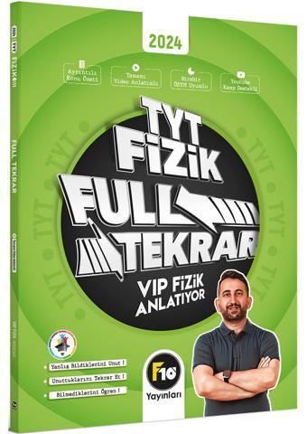 F10 Yayınları 2024 Tyt Vip Fizik Full Tekrar Video Ders Kitabı - F10 Yayınları