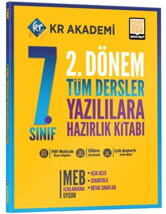 Kr Akademi 2024 7. Sınıf 2. Dönem Tüm Dersler Yazılılara Hazırlık Kitabı - KR Akademi