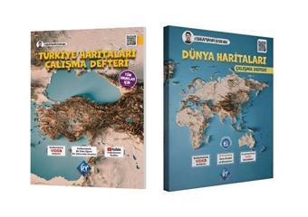 Kr Akademi 2024 Tyt Ayt Coğrafyanın Kodları Türkiye + Dünya Haritaları Çalışma Defteri Seti 2 Kitap - KR Akademi